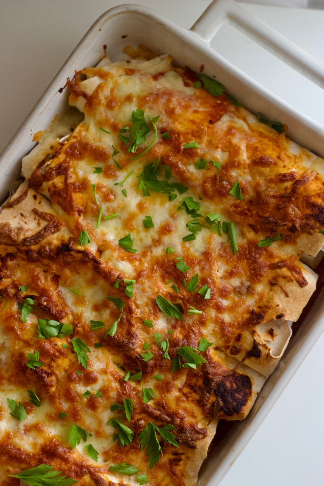 Air Fryer Cheesy Beef Enchiladas